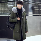 2016 winter men's Hooded leisure fashion fox collars 80% White duck down Down jacket Men's trench coat jackets Down Coats