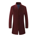 2016 winter Men's fashion leisure business jacket trench coat Men high quality wool trench coat jackets Free shipping