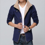 2016 winter Men High Quality Wool Trench Coat Men's woolen Cloth Coat Thickness single Breasted Windbreaker Long Jacket DFBTC002