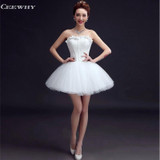 CEEWHY Sweetheart Short Ball Gown Formal Party Dress Above Knee Robe de Cocktail Dresses Short Wedding Party Homecoming Dresses