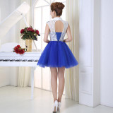 CEEWHY High Neck Embroidery Vintage Avove knee Short Party Formal Gowns Cocktail Dress 2017 Homecoming Dresses Vestido de Noiva