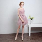 CEEWHY Half Sleeves Draped Wedding Party Dress Avove Knee Short Party Formal Gowns Cheap Cocktail Dress 2017 Homecoming Dresses