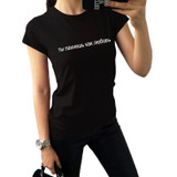 CDJLFH Brand Women Tees Russian Letter Print Black White Gray Fashion Women T-shirt Short Sleeve O-Neck Tshirt Women Top Shirt CDJLFH Brand Women Tees Russian Letter Print Black White Gray Fashion Women T-shirt Short Sleeve O-Neck Tshirt Women Top Shirt