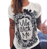 CDJLFH Brand 2017 Women Tees Fashion Print Short Sleeve O-Neck Women Blouses Cotton Tops Shirt Female White Blusas Chemise