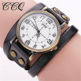 CCQ Vintage Cow Leather Bracelet Watch High Quality Antique Women Wrist Watch Casual Quartz Watch Relogio Feminino 1347 CCQ Vintage Cow Leather Bracelet Watch High Quality Antique Women Wrist Watch Casual Quartz Watch Relogio Feminino 1347