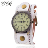 CCQ Brand Women Vintage Cow Leather Bracelet Watch Men Casual Sport WristWatch Luxury Quartz Watch Male Relogio Feminino 1772 CCQ Brand Women Vintage Cow Leather Bracelet Watch Men Casual Sport WristWatch Luxury Quartz Watch Male Relogio Feminino 1772