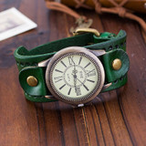 CCQ Brand Vintage Cow Leather Bracelet Women WristWatch Casual Luxury Quartz Watch Relogio Feminino 1391