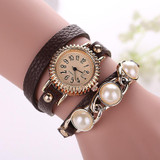 CCQ Brand Fashion Women Bracelet Pearl Watch Casual Women Wristwatch Luxury Quartz Watch Relogio Feminino Gift Clock 1296