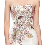 Luxury Peacock Appliques Mermaid Long Evening Dresses 2017 Royal Blue Black Tulle Prom Dress Evening Gown Vestido De Festa 0080