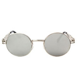 Luxury Metal Sunglasses Men Round Sunglass Steampunk Coating Glasses Vintage Retro Round Sunglasses Men Outdoor