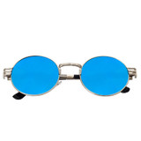 Luxury Metal Sunglasses Men Round Sunglass Steampunk Coating Glasses Vintage Retro Round Sunglasses Men Outdoor