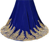 Luxury Mermaid Prom Dresses 2017 Grace Karin Black Blue Red Gold Appliques scoop long Prom Dresses white Beaded vestido de festa