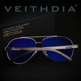 Luxury Men's Brand Veithdia Mens Polarized UV400 Sunglasses For Driving Male Retro Original Famous Sun Glasses
