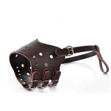 Luxury Leather Pet Dog Muzzle Adjustable Dog Mask Grooming Muzzle for Small large Dogs Anti Bite Safety and Breathable Luxury Leather Pet Dog Muzzle Adjustable Dog Mask Grooming Muzzle for Small large Dogs Anti Bite Safety and Breathable