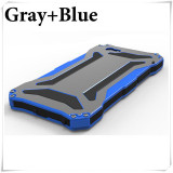 Luxury Gundam Waterproof Shockproof Metal Aluminum Armor Hard Case For iPhone 5 5s SE 5C 6 6s 7 Plus Cover Cases Tempered Glass