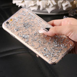 Luxury Gold Foil Bling Glitter Clear Soft TPU Case For iPhone 7 & 7 Plus SE 5 5S 6 6S Plus SE 5 5s Case Silicone Back Cover