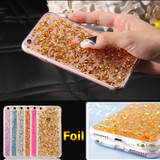 Luxury Gold Foil Bling Glitter Clear Soft TPU Case For iPhone 7 & 7 Plus SE 5 5S 6 6S Plus SE 5 5s Case Silicone Back Cover