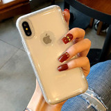 Luxury Glitter Clear Soft TPU Cases Girls Phone Cases for iPhone 7 7 Plus 8 8 Plus X