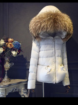 Luxury fur 2017 New Design winter Jacket Women Down jackets coats fashion down coat Women's short design thin outerwear