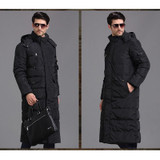 luxury down jacket men 90%white duck X-Long casual down jacket winter male jackets warm thick down jackets coat designers made