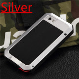 Luxury Doom Metal Armor Life Waterproof Shockproof Aluminum Case for IPhone 7 7 Plus 6 6S Plus 5 5C 5S SE 4 4S + Tempered Glass