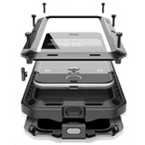 Luxury Doom Metal Armor Life Waterproof Shockproof Aluminum Case for IPhone 7 7 Plus 6 6S Plus 5 5C 5S SE 4 4S + Tempered Glass