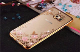 Luxury Diamond Flowers Pattern Cover For Samsung Galaxy S5 S6 S7 edge A3 A5 A7 2017 Soft TPU Case For Galaxy J3 J5 J7 Prime 2016