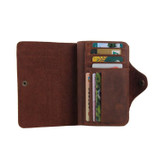 Luxury Designer Vintage Handmade 100% Genuine Crazy Horse Leather Cowhide Men Wallets Purse Card Holder Men's Wallet #MD-J8033