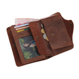 Luxury Designer Vintage Handmade 100% Genuine Crazy Horse Leather Cowhide Men Wallets Purse Card Holder Men's Wallet #MD-J8033