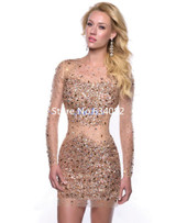 Luxury Crystal Mini Crystal Elegant Cocktail Dresses Chic Cocktail Dress robe den cocktail vestidos de coctel Short Prom Gwon