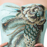Luxury Cocktail Dresses Grace Karin Peacock Blue Pale Turquoise Short robe de Cocktail Party Dresses High Low coctail Dress 6225