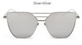 Luxury Cat Eye Sunglasses Women Brand Designer Vintage Aviator Sun Glasses Women Lady Female Sunglass Mirror Lunettes de soleil