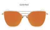Luxury Cat Eye Sunglasses Women Brand Designer Vintage Aviator Sun Glasses Women Lady Female Sunglass Mirror Lunettes de soleil