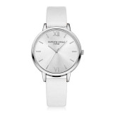 Luxury Brand Silver Women Fashion Dress Quartz Watch Clock Wristwatches Bracelet Watch Leather High Quality Ladies Quartz Watch