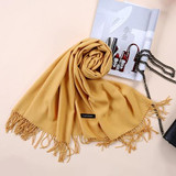 Luxury Brand Scarf Unisex 2016 Female Male Canada Wool Cashmere Scarf Pashmina Tassels Women Men Wrap Warm