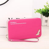Luxury Brand Leather Wallets Women Fashion Long Hasp Purses Female Credit Card Holders Money Coin Zipper Pocket Phone Clutch Bag