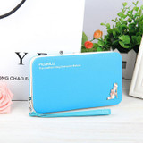 Luxury Brand Leather Wallets Women Fashion Long Hasp Purses Female Credit Card Holders Money Coin Zipper Pocket Phone Clutch Bag