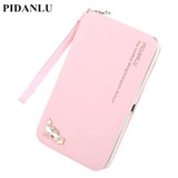 Luxury Brand Leather Wallets Women Fashion Long Hasp Purses Female Credit Card Holders Money Coin Zipper Pocket Phone Clutch Bag