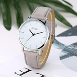 Luxury Brand Casual Dress Ladies Watch Casual Wristwatch Women Watches Leather Fashion Girl Silver Gold Clock Quartz-watch G014