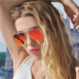 Luxury Brand Design Aviator Sunglasses Women Brand Designer Mirror Vintage Retro Sun Glasses For Women Female Lady Sunglass 2016