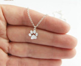 Jisensp New Chokers Necklace Tassut Cat and Dog Paw Print Animal Jewelry Women Pendant Cute Delicate Statement Necklaces N191
