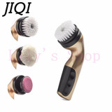 JIQI electric Shoe polisher mini Leather Polishing cleaner rechargeable shoes cleaning machine Foot Dead Skin Removal 110V 220V
