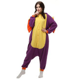 JINUO Barney & Friends Purple dinosaurs Pajamas Costume Women Footed dinosaurs Jumpsuit  Onesie Suit Pajamas Adult Pajamas