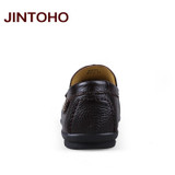 JINTOHO big size 36-47 men shoes slip on genuine leather men loafers mens dress italian leather shoes male moccasins men flats