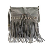 JIARUO Vintage Fringe Tassel Rivet Simple Women Small Shoulder messenger Crossbody Bag Ladies Satchel Handbags Casual Small Flap