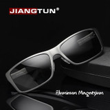 JIANGTUN Aluminum Magnesium Quality Polarized Sunglasses Men Male Driving Sun Glasses Oculos De Sol Masculino