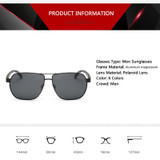 JIANGTUN Aluminum Magnesium Polarized Sunglasses Men Driver Mirror Sun glasses Male Pesca Female Square Driving Eyewear