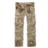 New 2017 Men's Cargo Pants For Men Military Straight Trousers Casual Cotton Camouflage Long Pants Plus Size 28-40