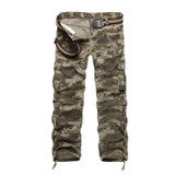 New 2017 Men's Cargo Pants For Men Military Straight Trousers Casual Cotton Camouflage Long Pants Plus Size 28-40