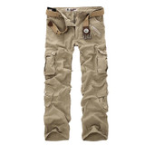 New 2017 Men's Cargo Pants For Men Military Straight Trousers Casual Cotton Camouflage Long Pants Plus Size 28-40